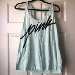 Mint colored PINK tank top